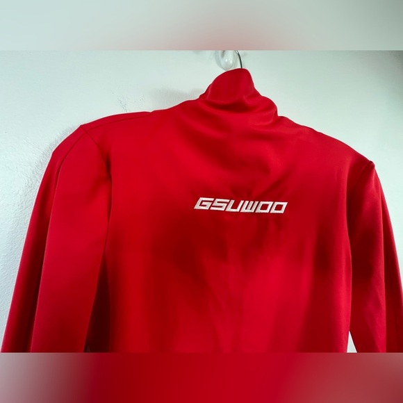 NWT GSUWOO Red Long Sleeved Rashguard Swimsuit, Sz. LG - Picture 3 of 13